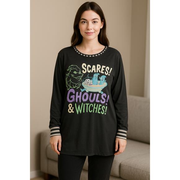Nightmare Before Christmas Sleep Top Disney Women’s XL Ghouls Witches - Picture 1 of 6